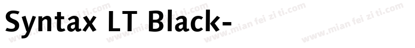 Syntax LT Black字体转换
